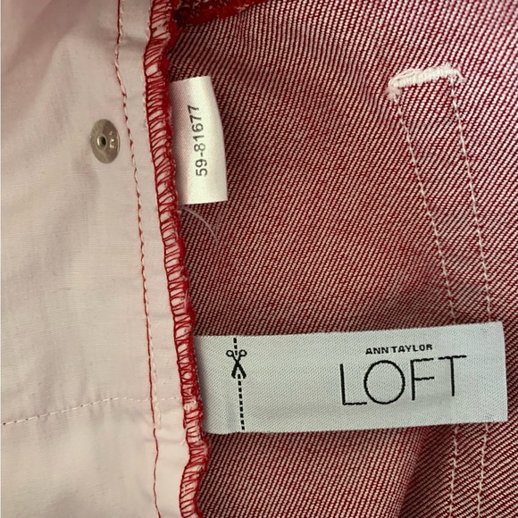 Ann Taylor Loft Wide Leg Cropped Jeans Size 12 - Picture 5 of 5